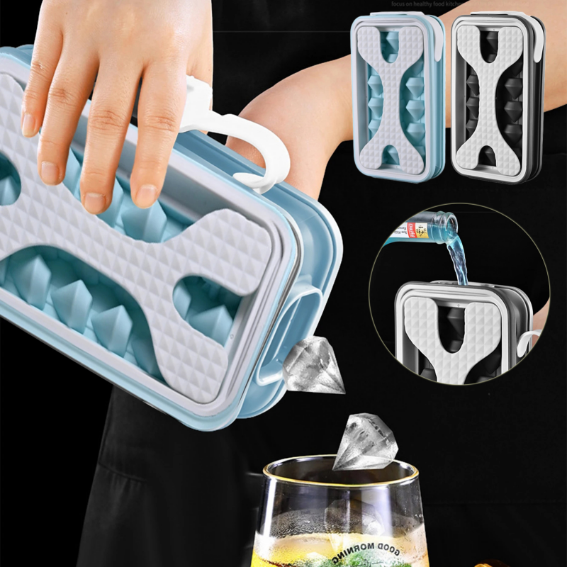 2in1 Portable Silicone Ice Ball Mold Ice Maker, Water Bottle Ice