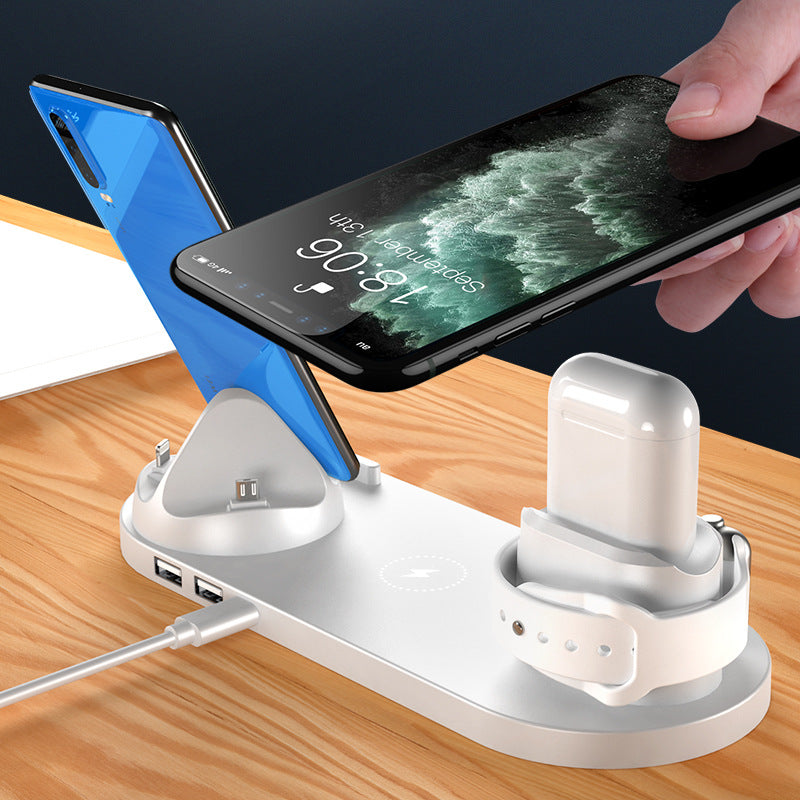 Ultimate 6-in-1 Wireless Charger: Fast Charging Pad for iPhone, Phone, and Watch, Charging Dock Station